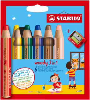 Stabilo ceruzkové pastelky 6 ks.